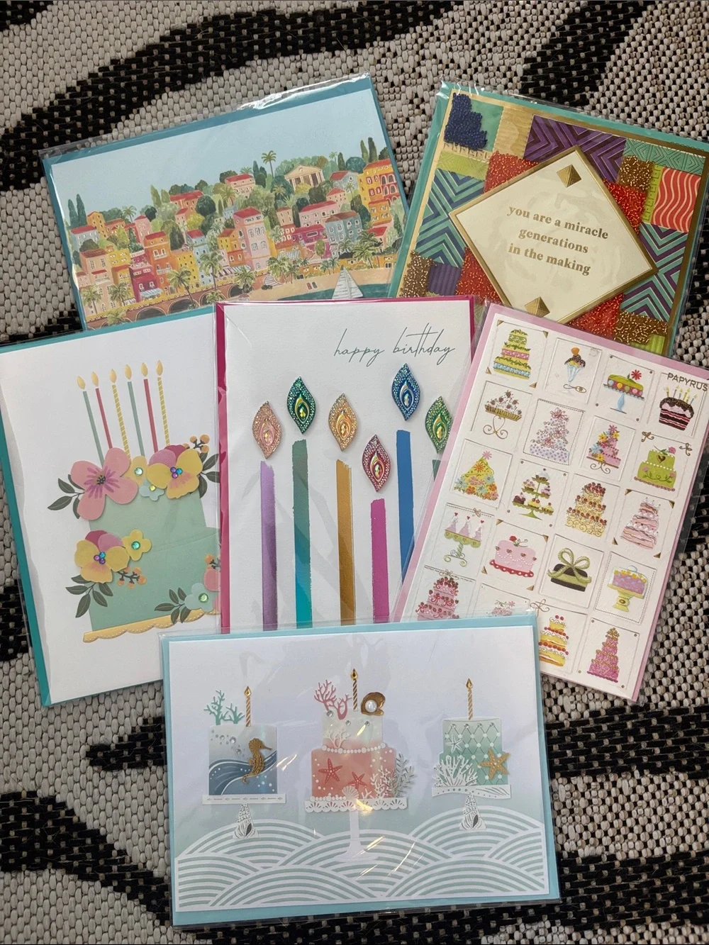 🆕Papyrus 6 Piece Birthday Greeting Card Bundle